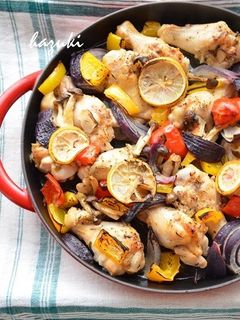 漬けて焼くだけ手羽元と野菜のハーブグリル-レシピのメイン写真