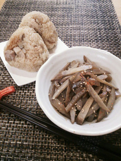 炊飯器で☆きんぴらごぼう&とりめし-レシピのメイン写真