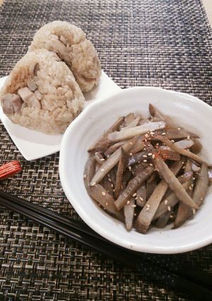 炊飯器で☆きんぴらごぼう&とりめし-レシピのメイン写真