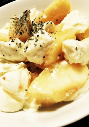 簡単！桃モッツァレラ-レシピのメイン写真