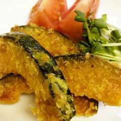 รูปของ お手軽＊かぼちゃの揚げ焼き＊カレー味