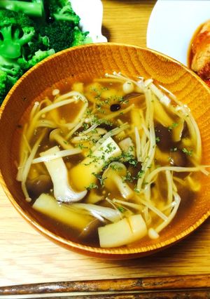 簡単激うま!たっぷりきのこスープ♡-レシピのメイン写真