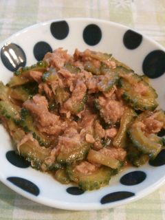 ゴーヤとツナの甘辛炒め煮-レシピのメイン写真