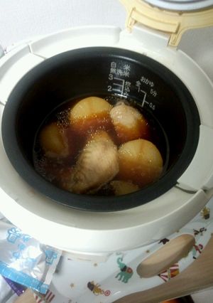 炊飯器と手羽先と大根-レシピのメイン写真