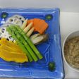 蒸し野菜のさばみそディップ添え♪