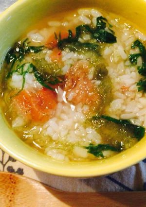 レンチン3分！朝食に簡単☆梅とろろご飯-レシピのメイン写真