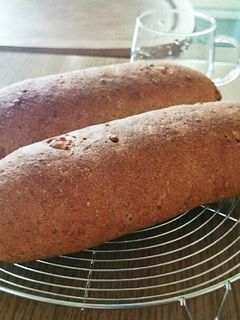 HBでくるみと全粒粉のカンパーニュ風?-レシピのメイン写真