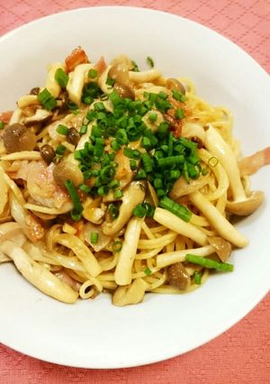 ★きのことベーコンのバター醤油パスタ★-レシピのメイン写真