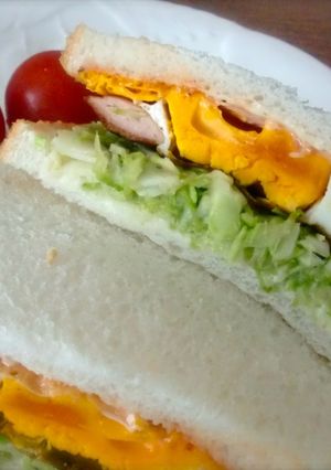 * 朝食サンドイッチ *-レシピのメイン写真