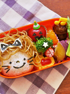 キャラ弁☆ハロウィン☆ネコちゃん弁当-レシピのメイン写真