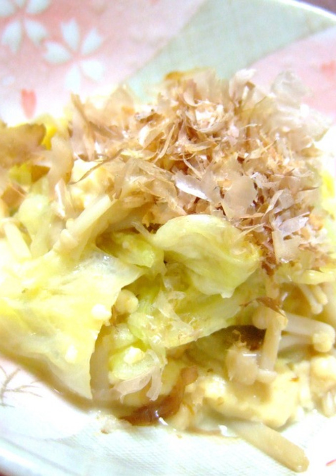 キャベツと豆腐とエノキの魚醤炒め-レシピのメイン写真