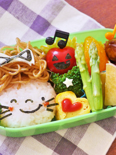 キャラ弁☆ハロウィン☆ネコくん弁当-レシピのメイン写真