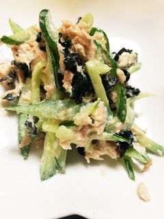 ツナときゅうりとわかめのマヨネーズ和え-レシピのメイン写真
