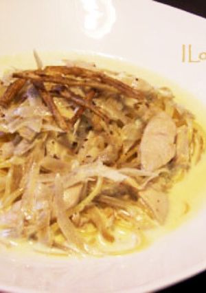 ごぼうのクリームソーススパゲッティー-レシピのメイン写真