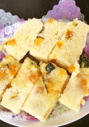 南瓜の煮物とHMでしっとりチン蒸しパン-レシピのメイン写真