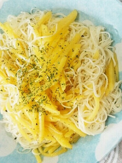 そうめんアレンジ☆ポテトそうめんパスタ風-レシピのメイン写真