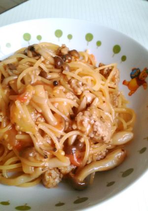 フライパンでかんたん☆ミートトマトパスタ-レシピのメイン写真