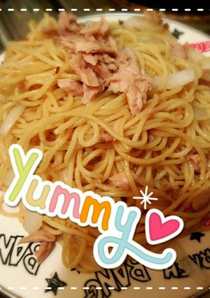 シーチキンと玉ねぎの和風貧乏パスタ-レシピのメイン写真