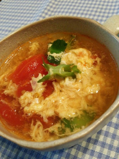トマト・四角豆の中華風卵スープ♪-レシピのメイン写真