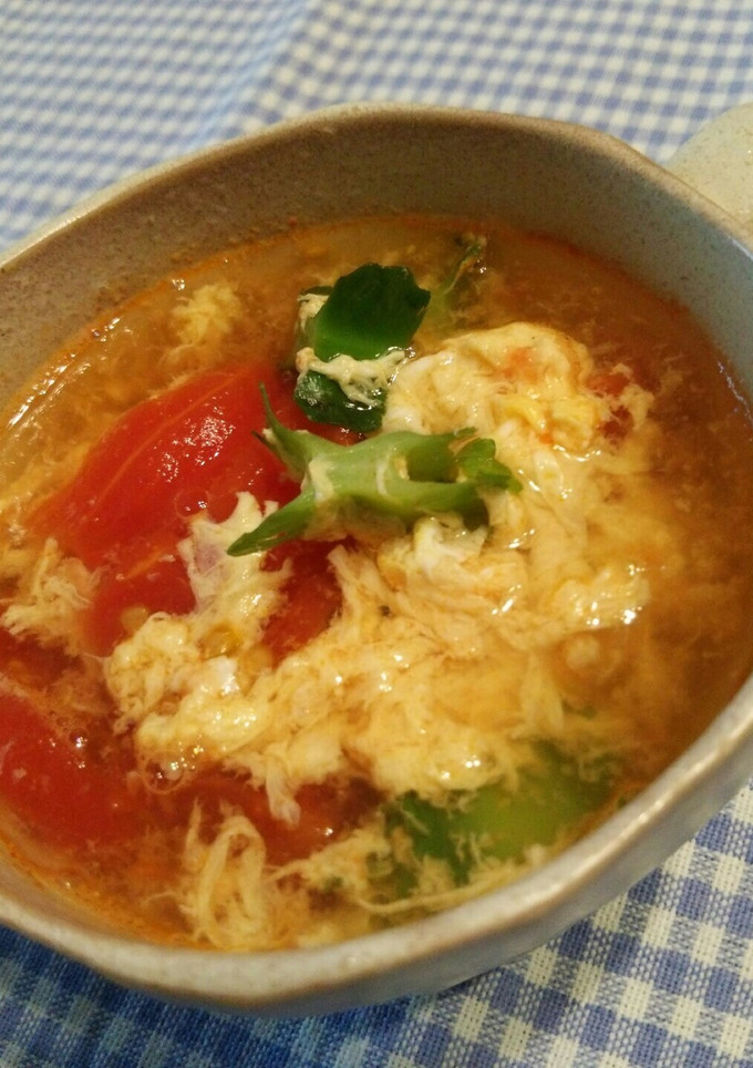 トマト・四角豆の中華風卵スープ♪-レシピのメイン写真