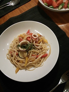 野菜たっぷり☆烏賊のバジルソースパスタ-レシピのメイン写真