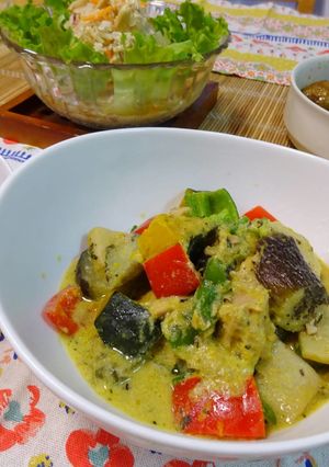ツナとカボチャのグリーンカレー-レシピのメイン写真