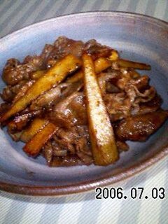 牛蒡と豚肉の柚子胡椒炒め-レシピのメイン写真