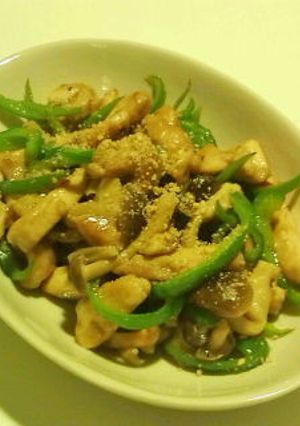 鶏胸肉でヘルシー しめじ炒り青椒肉絲-レシピのメイン写真