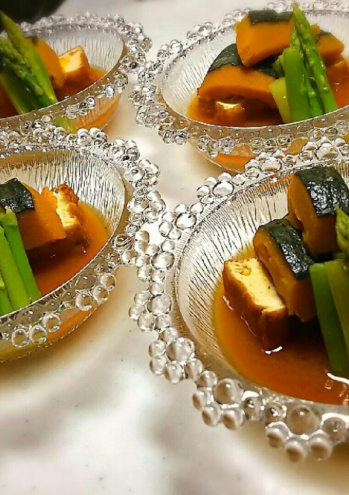 カボチャと野菜を練り込んだ厚揚げの味噌汁-レシピのメイン写真