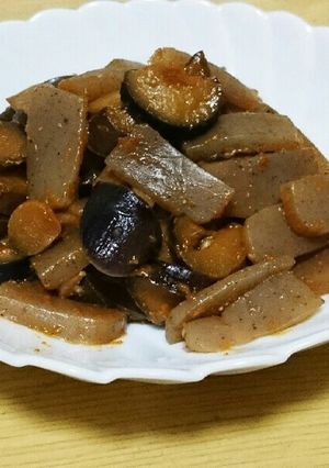 ダイエットに！茄子と蒟蒻の辛さっぱり炒め-レシピのメイン写真