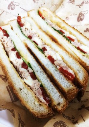 パプリカとツナのトーストサンドイッチ-レシピのメイン写真
