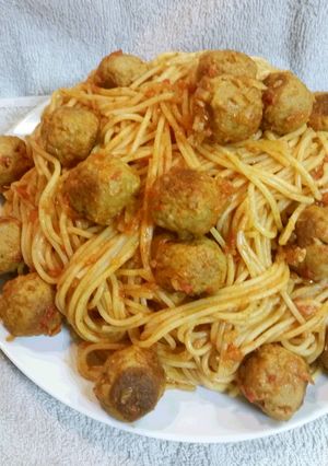 アニメ飯「あのミートボールスパゲッティ」-レシピのメイン写真