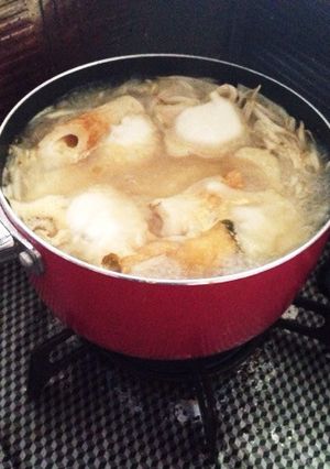 残り汁ですいとん-レシピのメイン写真