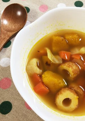 ☆ちくわとカボチャの簡単スープカレー☆-レシピのメイン写真
