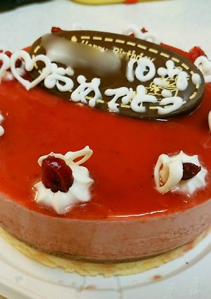 簡単！冷凍苺で苺ムースとチョコのケーキ♡-レシピのメイン写真