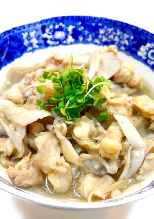 鶏の軟骨と舞茸の餡掛け御飯-レシピのメイン写真