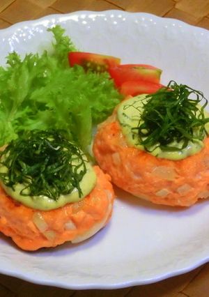 塩麹の力でもっちりサーモンバーグ！！-レシピのメイン写真