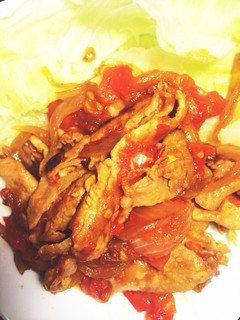 トマトと豚の焼肉のたれ焼き-レシピのメイン写真