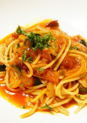 本格？酔っぱらいが作るプッタネスカ♡-レシピのメイン写真