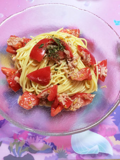 トマトとツナの冷製パスタ-レシピのメイン写真