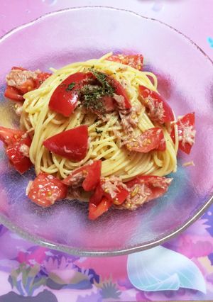 トマトとツナの冷製パスタ-レシピのメイン写真