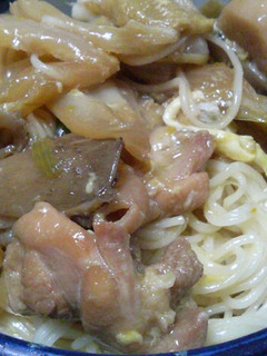 とろとろ卵の親子丼風にゅうめん-レシピのメイン写真