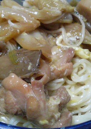 とろとろ卵の親子丼風にゅうめん-レシピのメイン写真