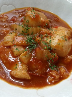 鶏むね肉と白菜のトマトソース煮込み-レシピのメイン写真