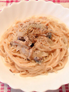 生パスタ きのことチーズの豆乳パスタ-レシピのメイン写真