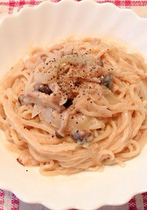 生パスタ きのことチーズの豆乳パスタ-レシピのメイン写真