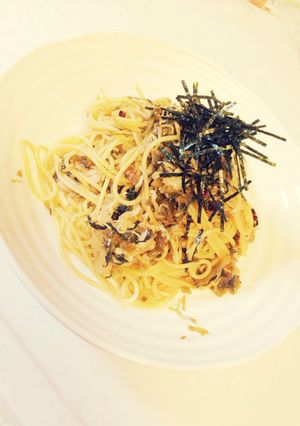 高菜としらすのピリ辛パスタ-レシピのメイン写真