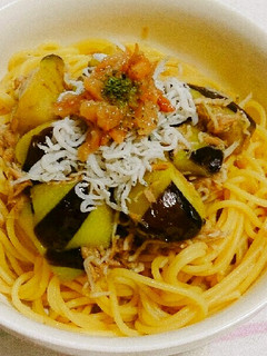 簡単!しらすと梅のさっぱりパスタ。-レシピのメイン写真
