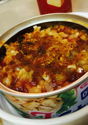 缶ごと焼くだけ簡単シーチキンドライカレー-レシピのメイン写真