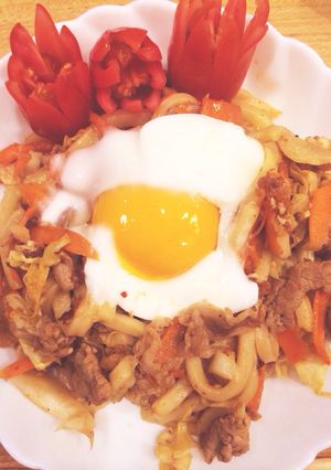 味が濃くて美味しい焼きうどん-レシピのメイン写真